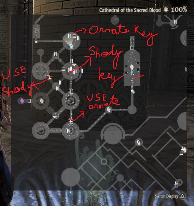 Code Vein Cathedral Of Sacred Blood Walkthrough All Mistle Location Map