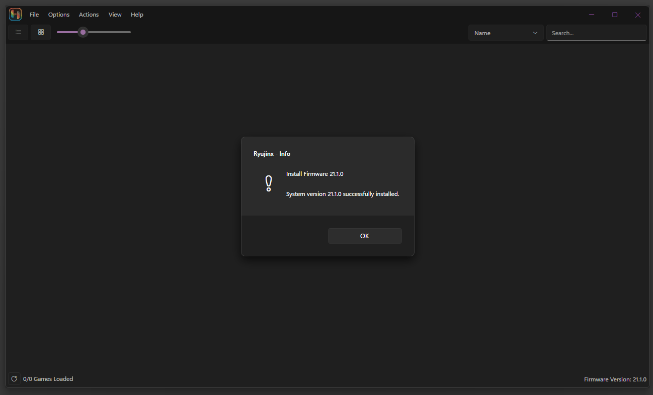 firmware is successfully installed