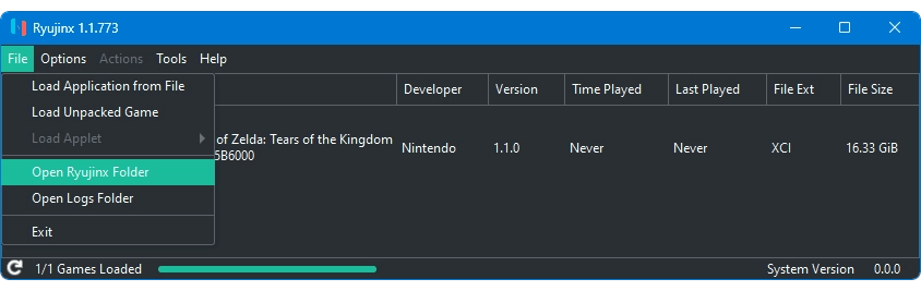 Open-Ryujinx-Folder 2