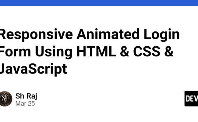 Responsive Animated Login Form Using HTML & CSS & JavaScript - ProdSens ...
