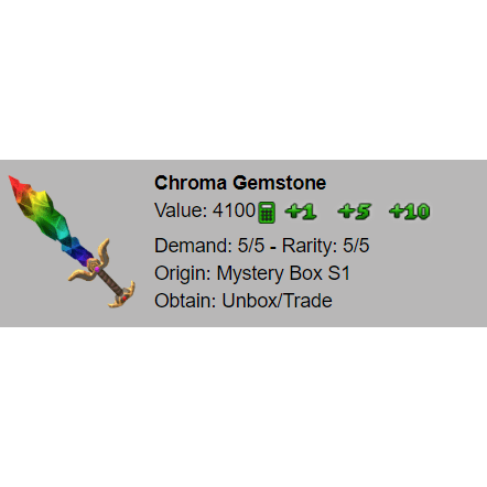 What you need to do is go to the side of the screen whhen. Other Mm2 Chroma Gemstone In Game Items Gameflip