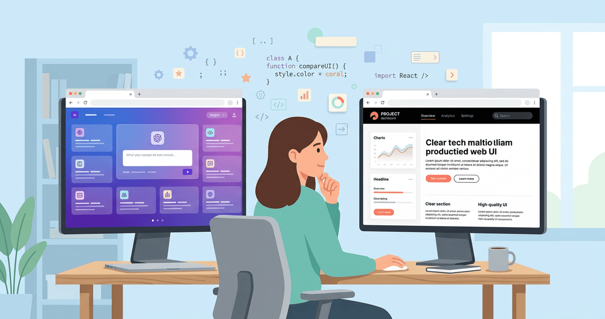 So sanh UI mau tim generic va UI front-end chuyen nghiep