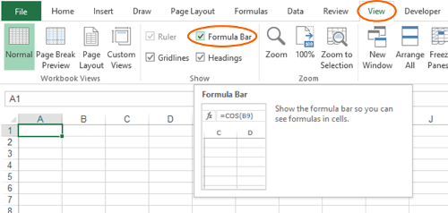 Formula Bar Is Missing In Excel How Can I Get It Back Professor Excel