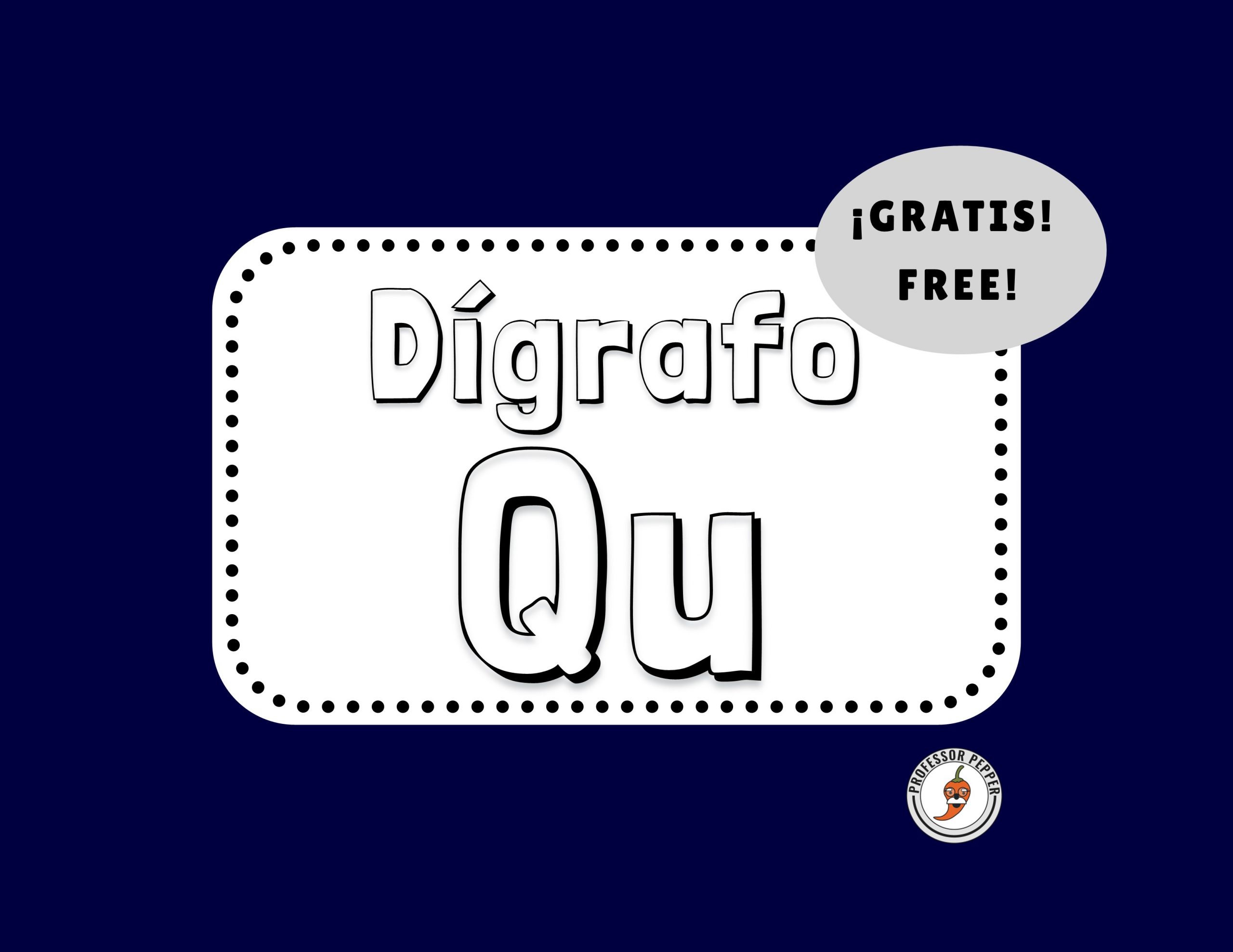 free spanish digraph qu worksheet professor pepper