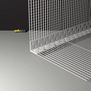 PROFIGIPS - ГЛАВНАЯ 6 Уголок ПВХ с сеткой 100 x 150 мм 145 г/м² 2,5 м.
