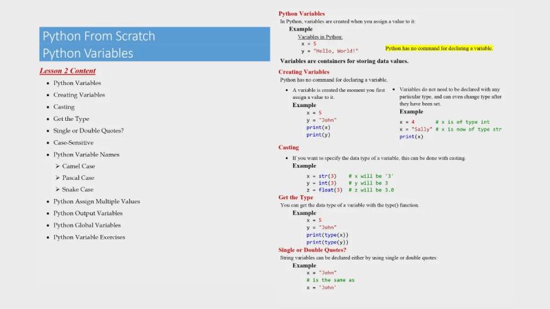 Python From Scratch Lesson 2 Pdf Python Variables - Mobile Minimal Illustrations for Desktop