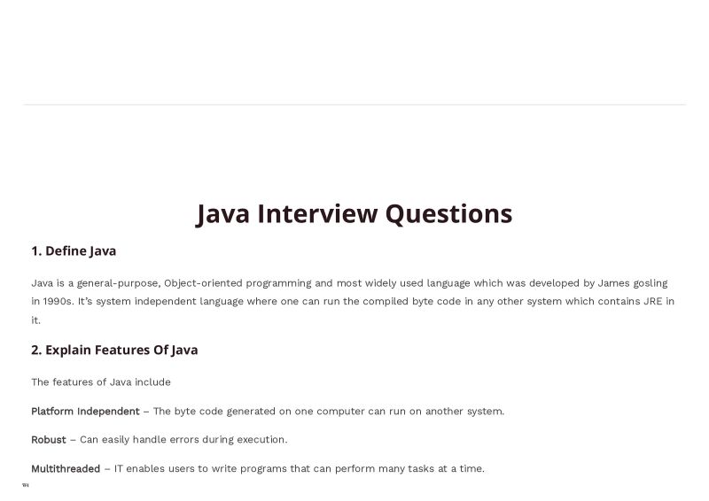 Core And Advance Java Interview Questions Pdf Java Programming Language Method Computer - Mountain Arts - Modern Ultra HD Collection