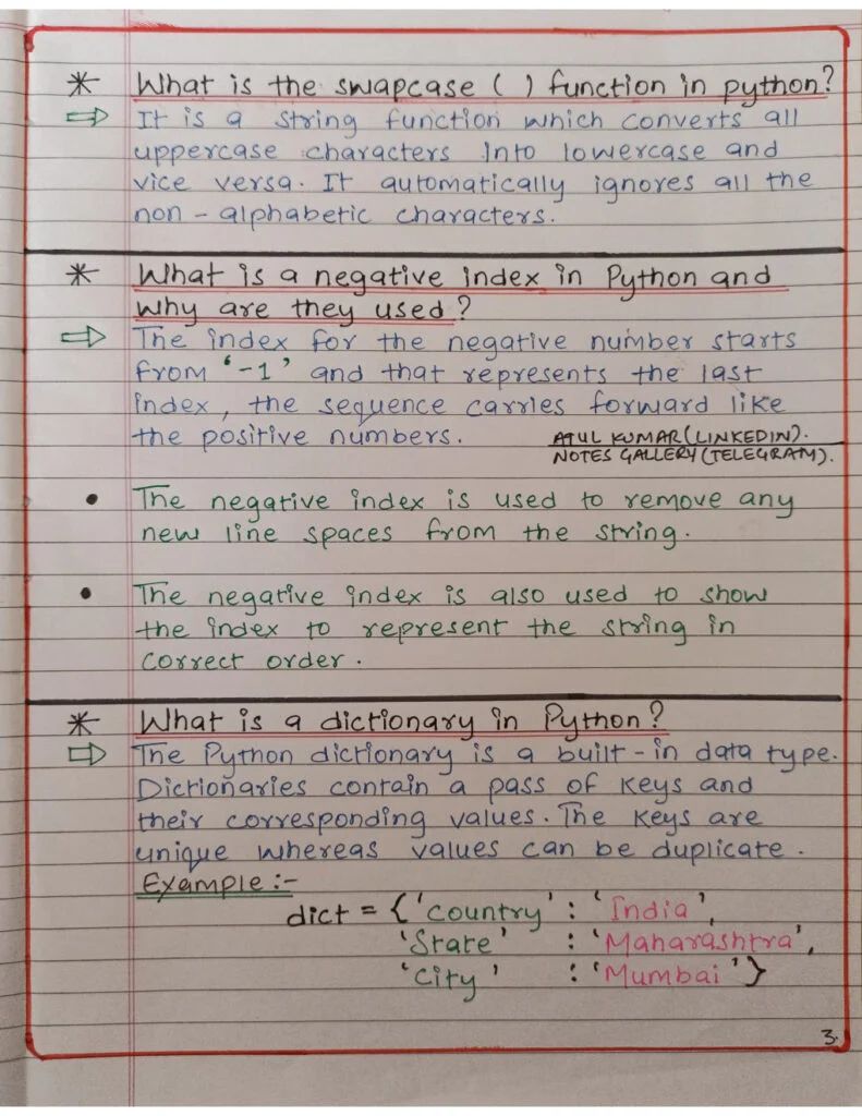 Python Programming Handwritten Notes Pdf Class Computer Programming Python Programming - Premium Landscape Pattern Gallery - HD