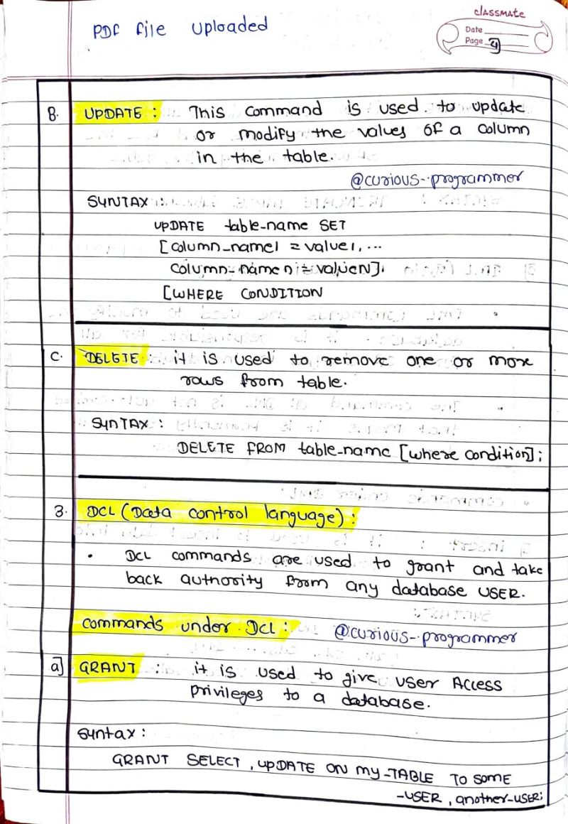 Basics Of Sql Handwritten Pdf Connect 4 Programming - 4K Landscape Photos for Desktop