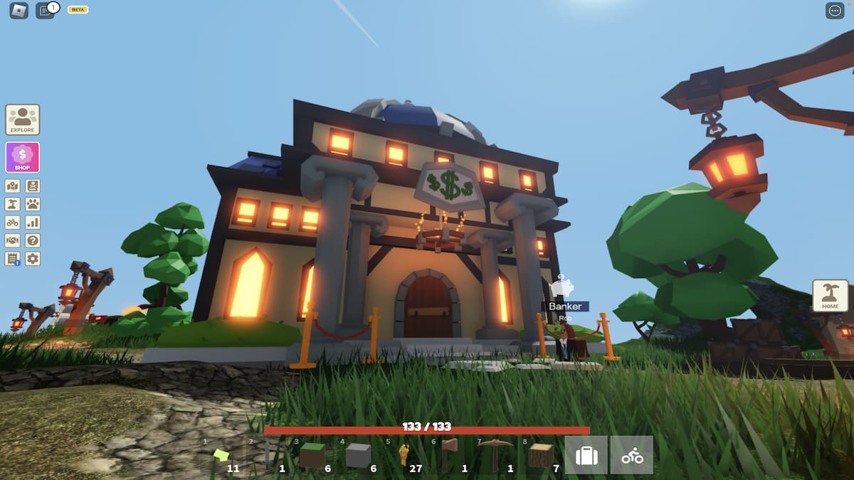 How To Use The Bank In Islands And What It Offers Roblox Pro Game Roblox Islands Bank Location 