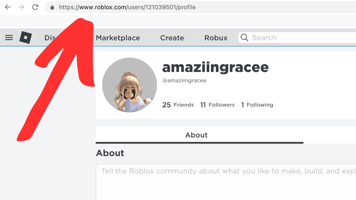 How To Find Your Player ID On Roblox Pro Game Guides Roblox Profile Player ID Example 