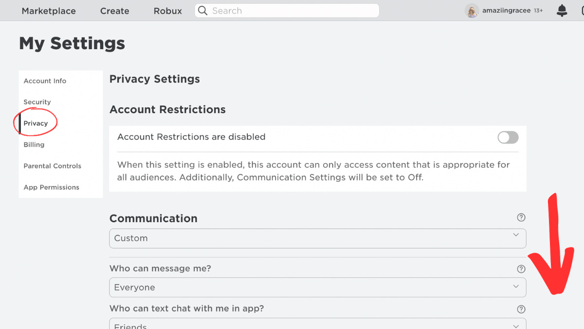 How To Open Your Inventory In Roblox PC Pro Game Guides Roblox Settings Privacy Tab Location 