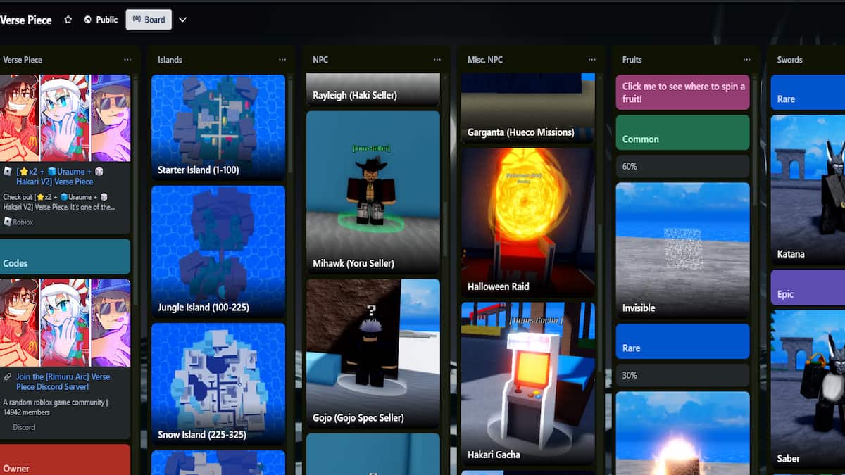 Verse Piece Trello And Discord Links Roblox Pro Game Guides Verse Piece Trello 