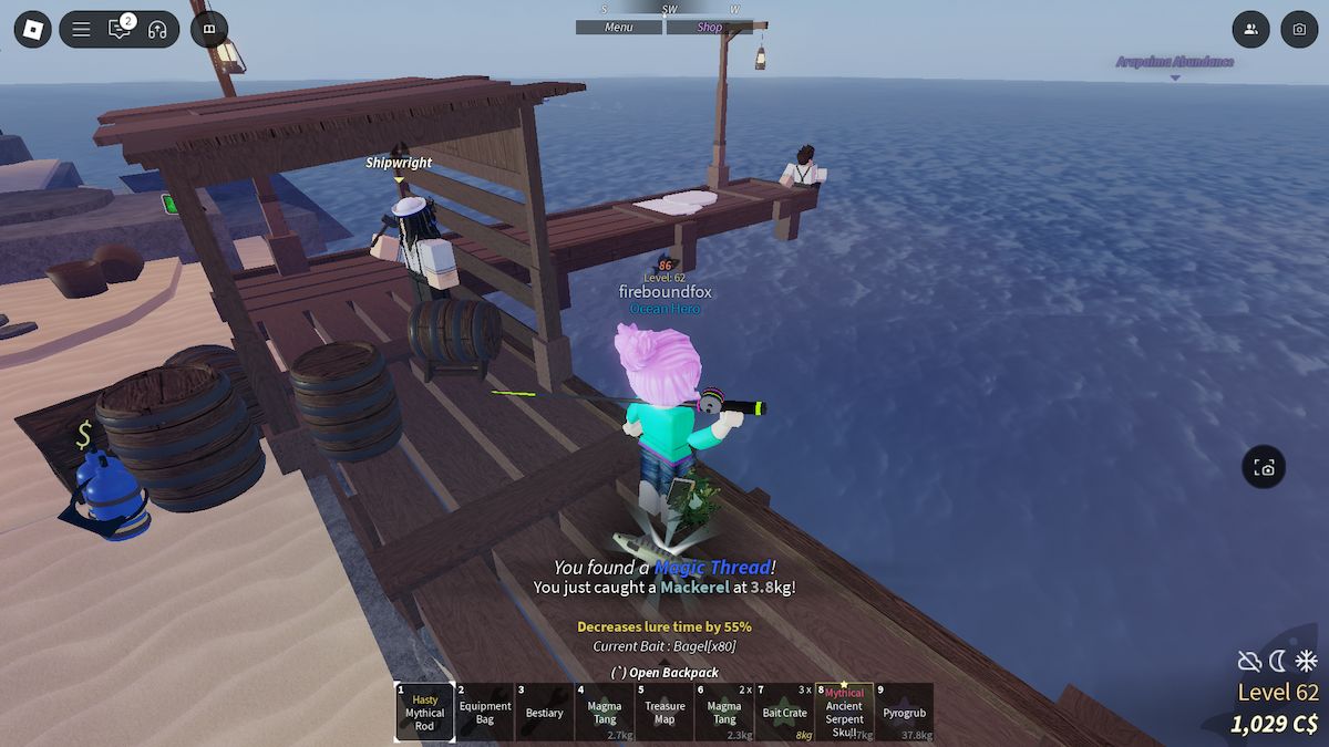 All Fisch Magic Thread Locations Uses Pro Game Guides Roblox Magic Thread Moosewood 
