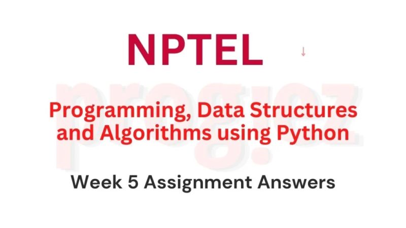 Nptel Programming Data Structures Algorithms Using Python Week 5 - Best Minimal Arts in HD