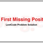 41-First-Missing-Positive-LeetCode-Problem-Solution