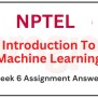 Introduction To Machine Learning IIT-KGP Week 6 Answers