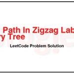 1104. Path In Zigzag Labelled Binary Tree LeetCode Solution 1104-Path-In-Zigzag-Labelled-Binary-Tree-LeetCode-Problem-Solution