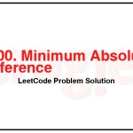 1200-Minimum-Absolute-Difference-LeetCode-Problem-Solution