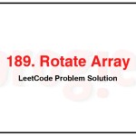 189-Rotate-Array-LeetCode-Problem-Solution