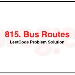 815-Bus-Routes-LeetCode-Problem-Solution