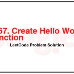 2667-Create-Hello-World-Function-LeetCode-Problem-Solution