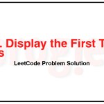 2879-Display-the-First-Three-Rows-LeetCode-Problem-Solution