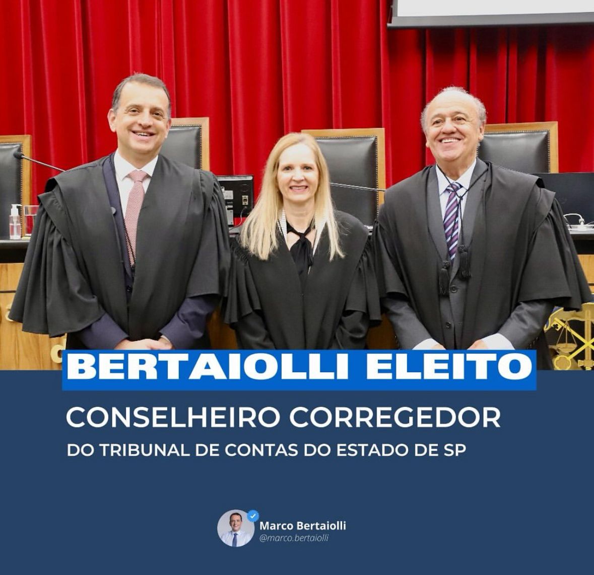 Marco Bertaiolli é eleito Corregedor do Tribunal de Contas de SP e já desponta como possível presidente em 2028