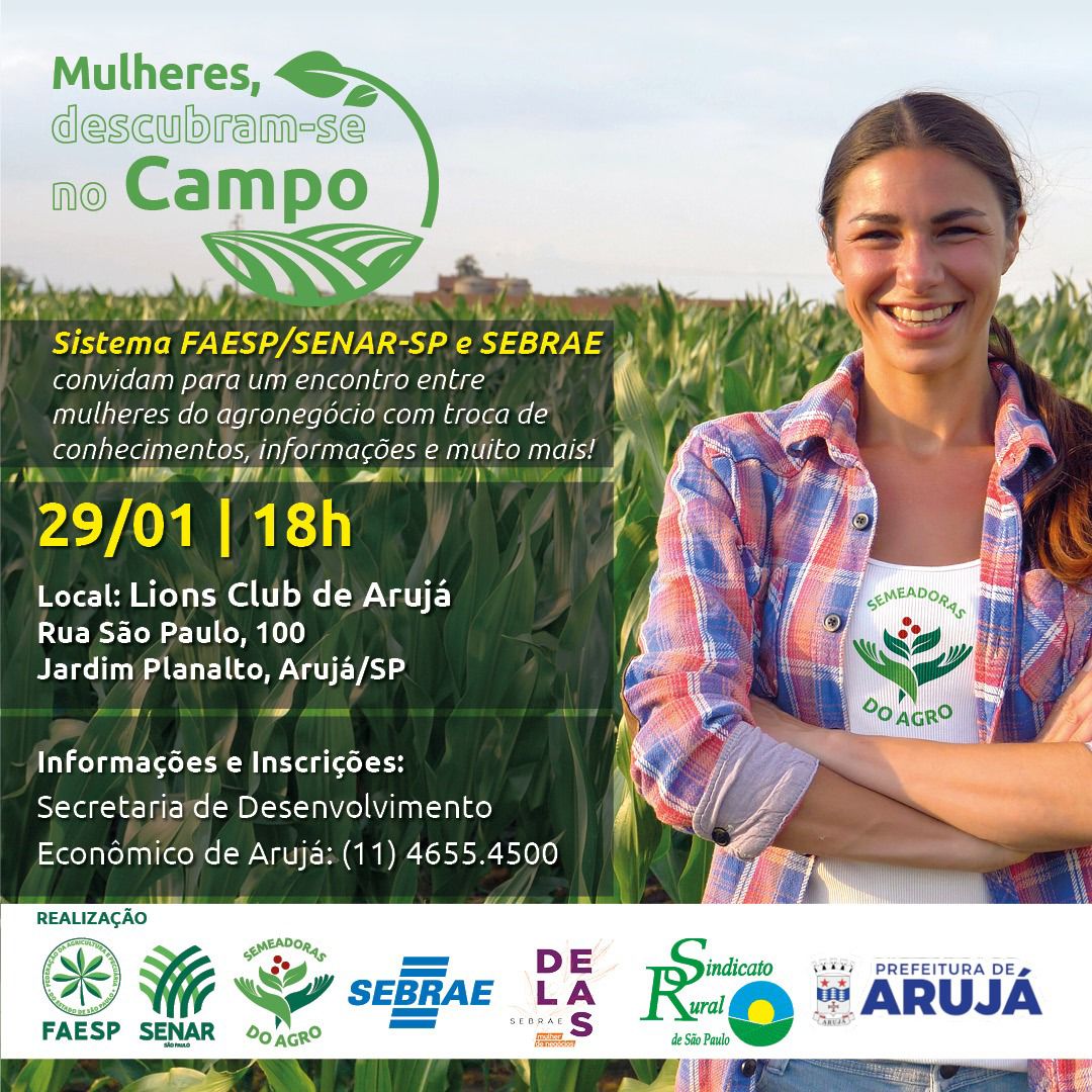 Arujá recebe encontro “Semeadoras do Agro”