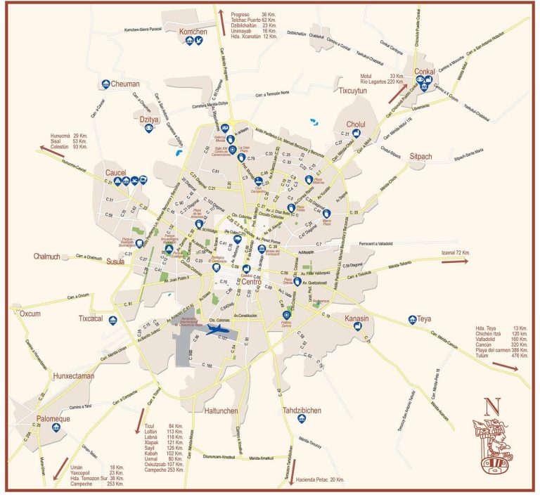 Mapa turistico merida