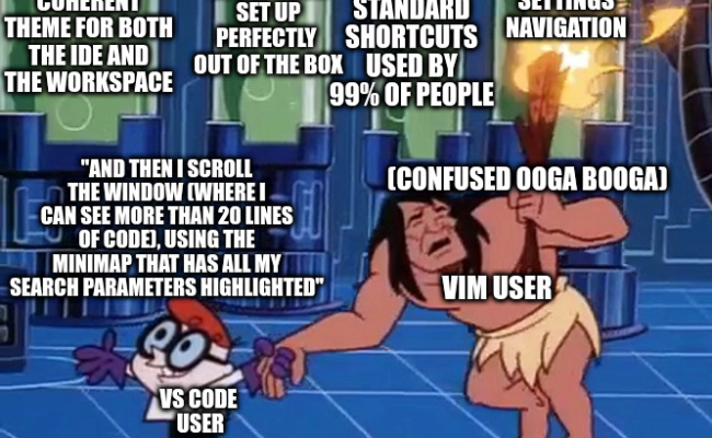 Showing VS Code To A Vim User Be Like – ProgrammerHumor.io