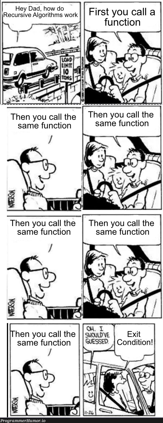 Meme Recursion In A Nutshell Programmerhumor - Best Minimal Illustrations in 8K