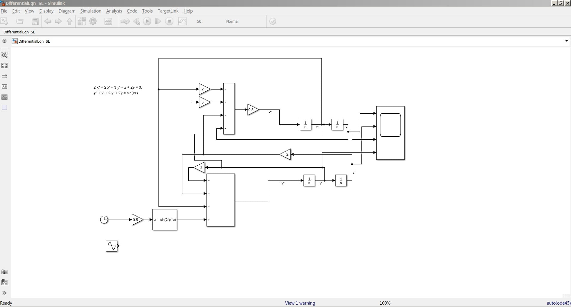 How to design Differential Equation (2nd Order) in Simulink – MATLAB ...
