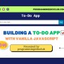 Build A To-Do App With Local Storage Using Vanilla JavaScript ...