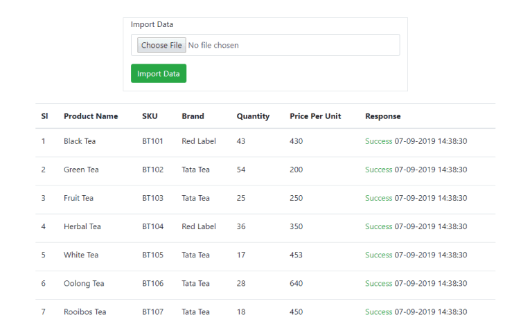 PHP Import CSV File Data into MySQL Database with Preview