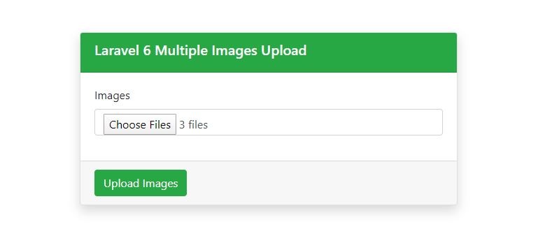 Multiple Image Upload in Laravel 6 Full Steps with Validation