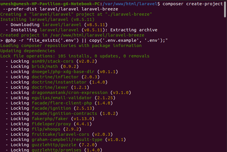 Create Authentication in Laravel 8 Using Laravel Breeze Auth Package