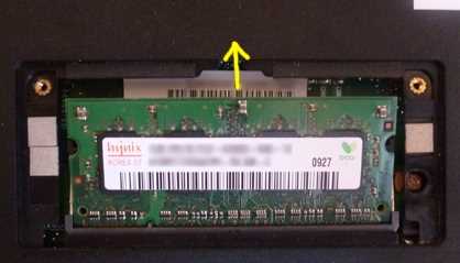 Memoria RAM de un notebook Memoria RAM de un notebook