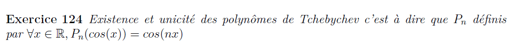 Polynômes de Tchebychev