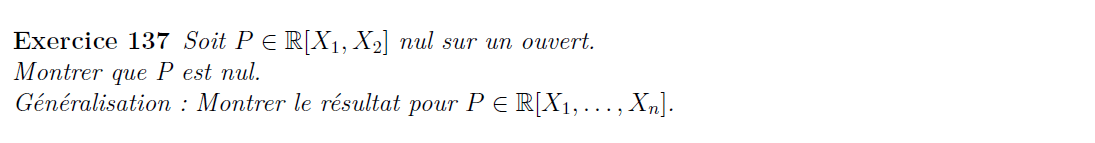 Polynômes à n variables