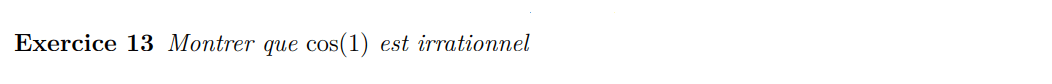 irrationnalité cosinus