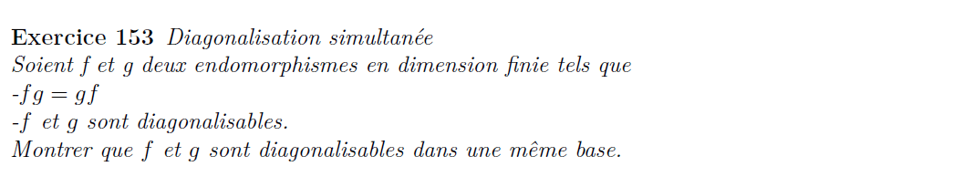 Diagonalisation simultanée