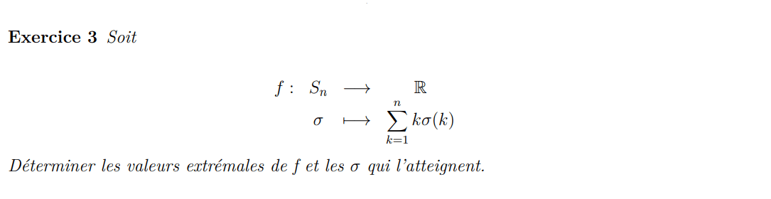 Permutations et maximisation