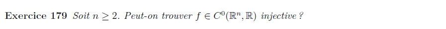 injectivité de R^n dans R