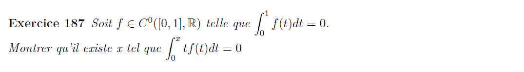 Equation d'intégrale