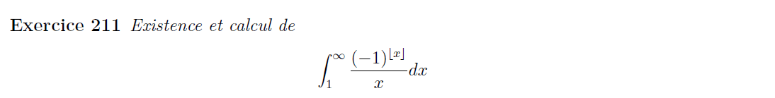Intégrale alternée
