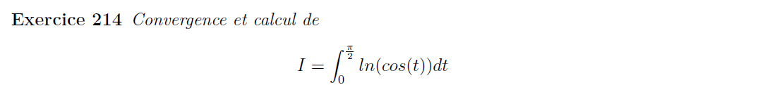 intégrale de ln de cos