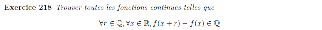 Equation fonctionnelle