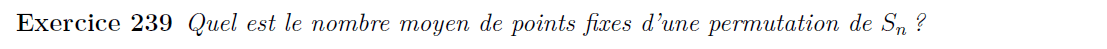 Nombre de points fixes de permutation