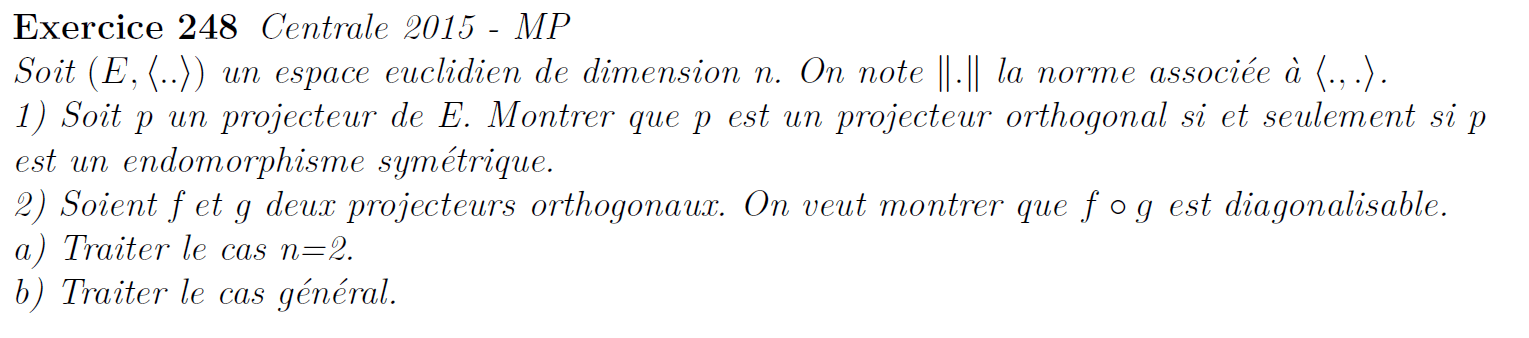 Projecteur orthogonal